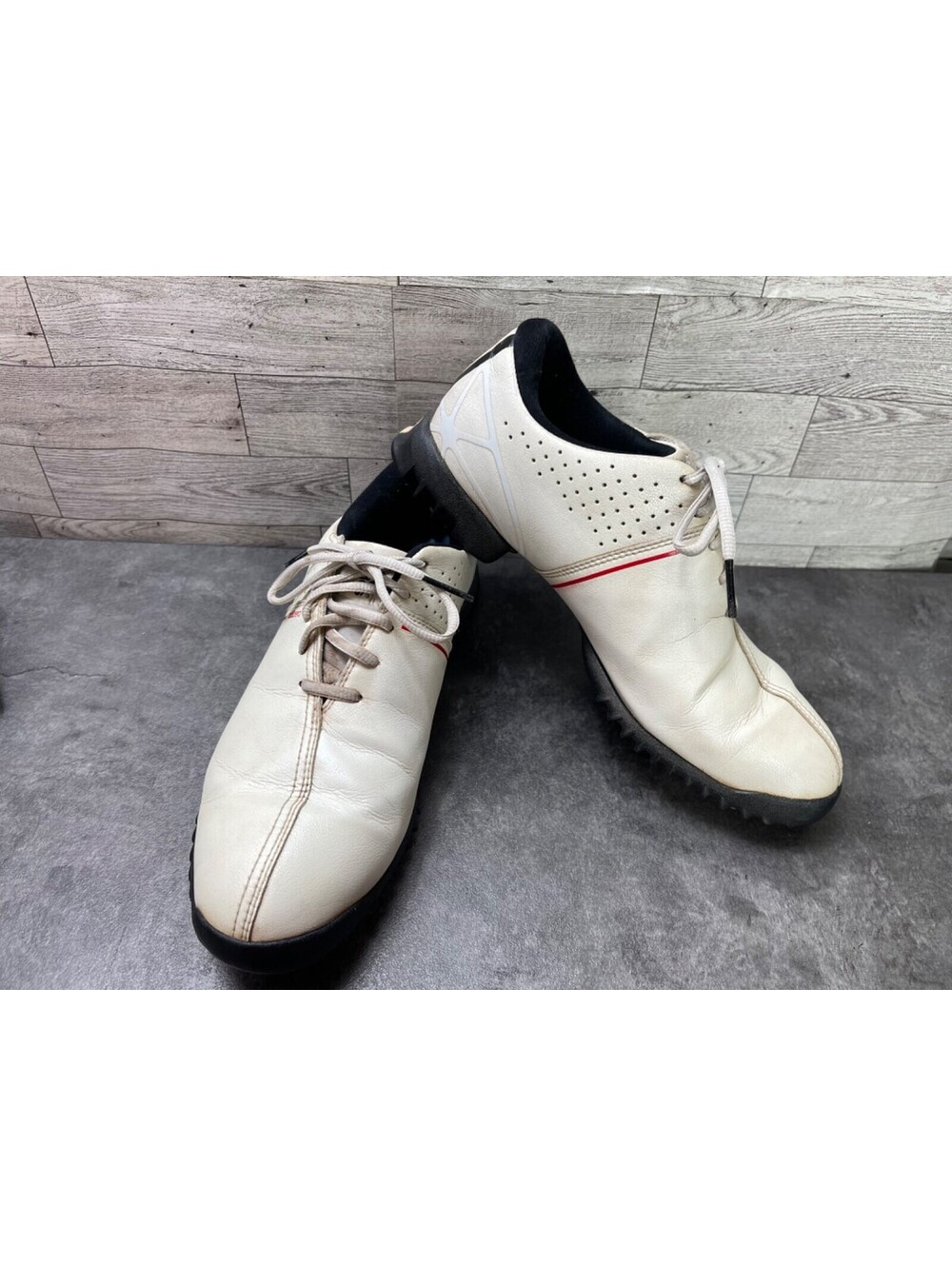 Adidas Adizero Golf Shoes Men 9.5 M Sneakers White Leather Soft Spikes 675694